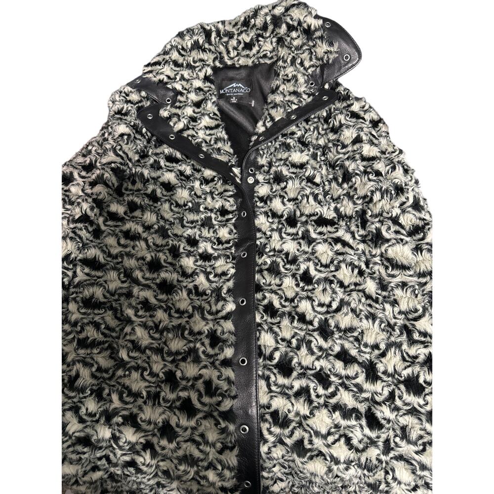 Montanaco Black and Get Faux Fur coat‎ Size M